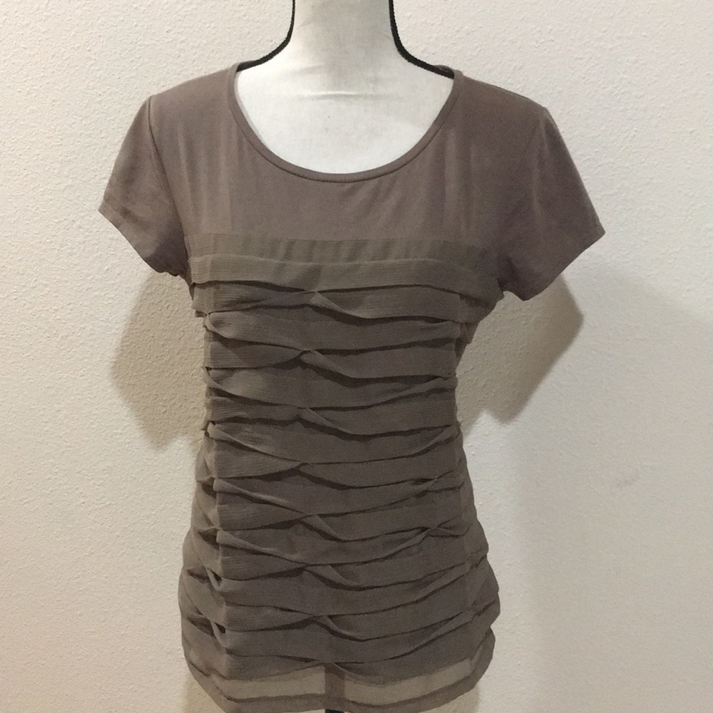 ANN TAYLOR Top with Flat Pleats -EUC